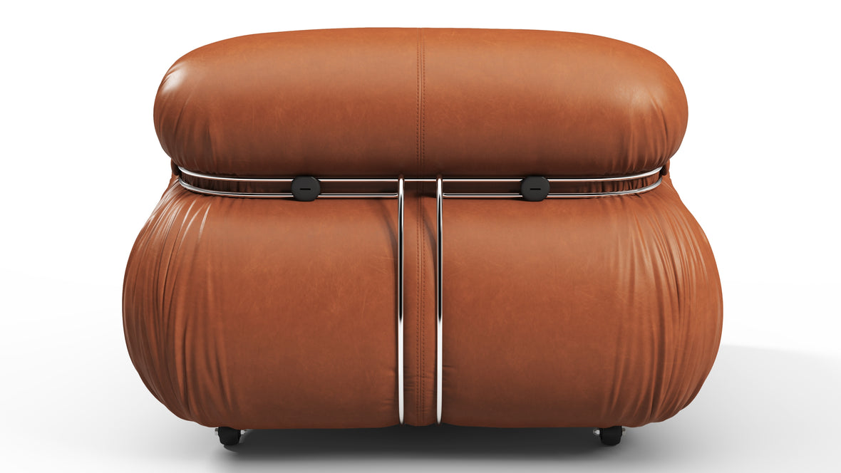 Soriana - Soriana Lounge Chair, Tan Premium Leather