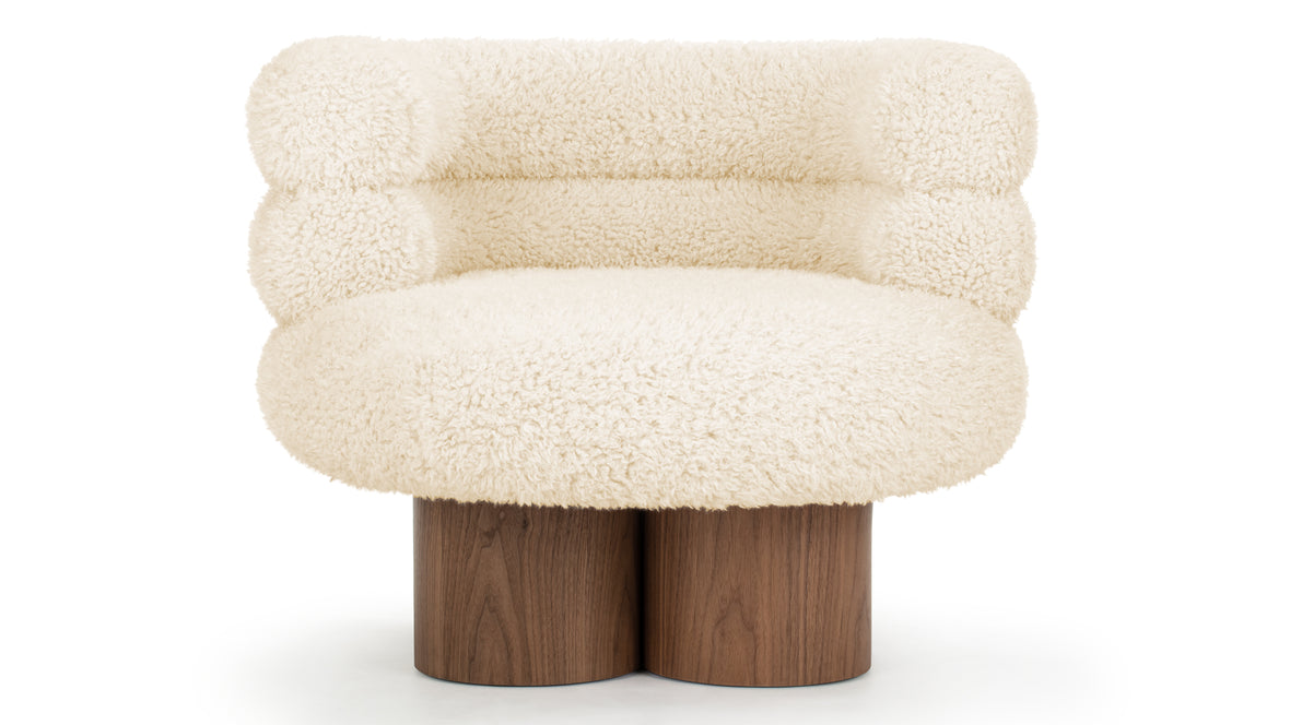 Lana - Lana Chair, White Long Hair Sherpa