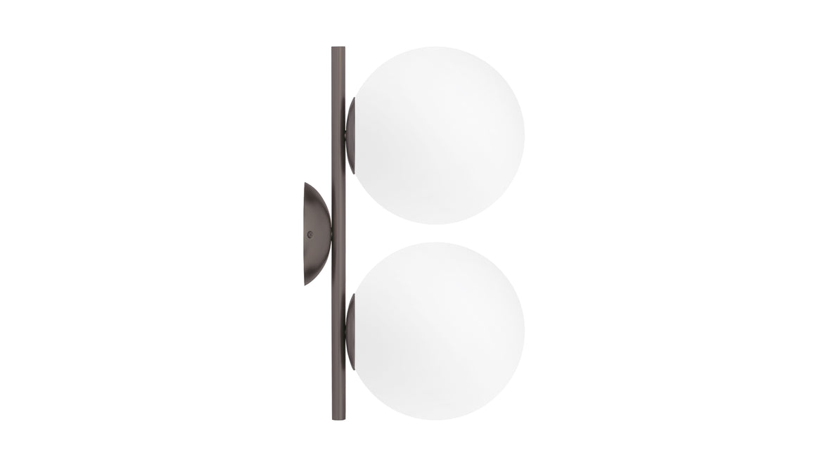 Iris - Iris Double Wall & Ceiling Light 1, Pewter