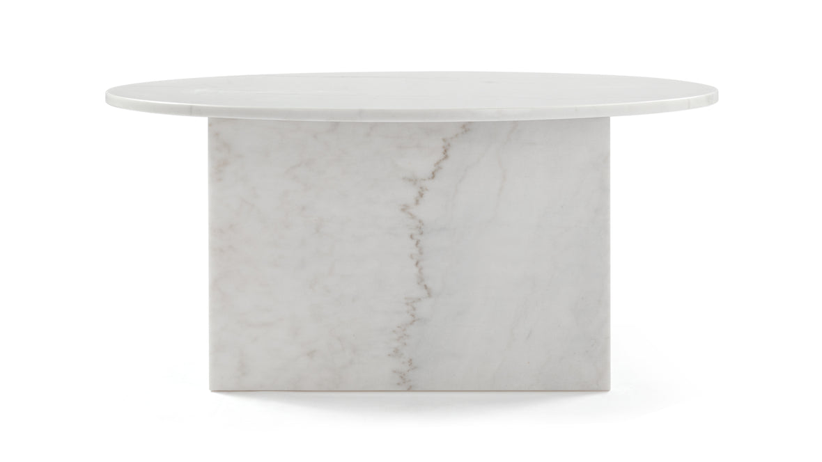 Olivia - Olivia Coffee Table, Round, White Marble