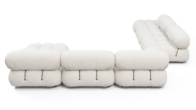 Belia - Belia Large Sectional, Left Corner, White Boucle