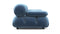 Belia - Belia Two Seater Sofa, Aegean Blue Velvet