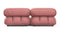 Belia - Belia Two Seater Sofa, Blush Pink Velvet