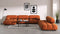 Belia - Belia Large Sectional, Right Corner, Apricot Velvet