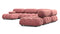 Belia - Belia Large Sectional, Right Corner, Blush Pink Velvet