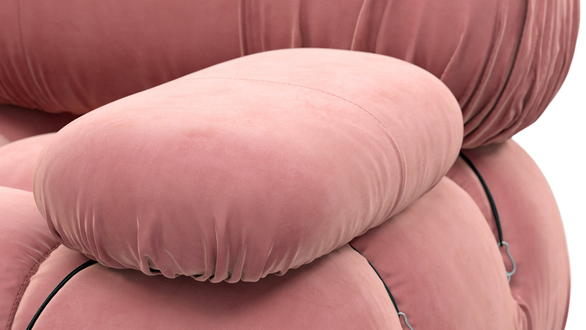 Belia - Belia Large Sectional, Right Corner, Blush Pink Velvet