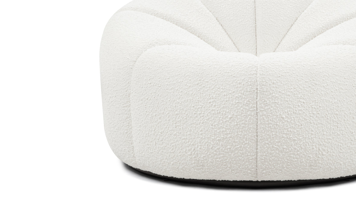 Alpha - Alpha Lounge Chair, White Boucle