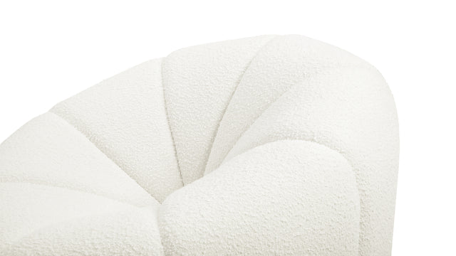 Alpha - Alpha Lounge Chair, White Boucle