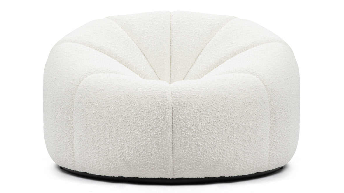 Alpha - Alpha Lounge Chair, White Boucle