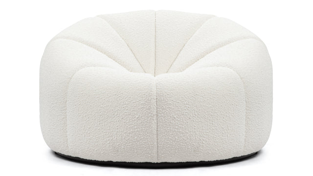 Pumpkin - Pumpkin Lounge Chair, White Boucle