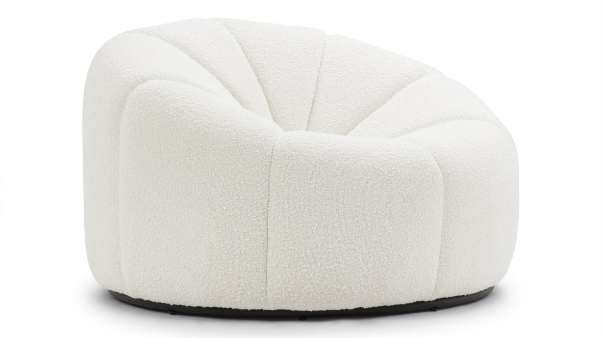 Alpha - Alpha Lounge Chair, White Boucle