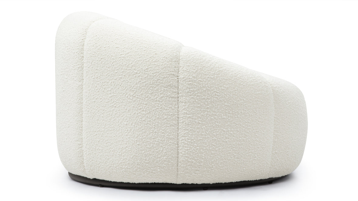 Alpha - Alpha Lounge Chair, White Boucle