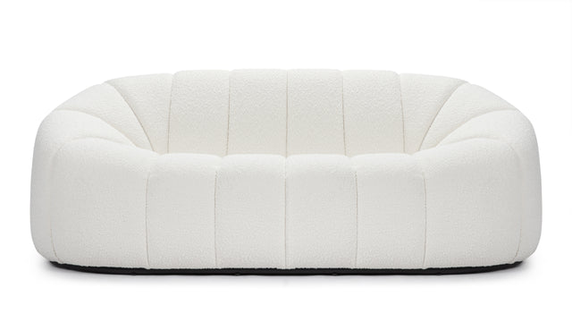 Alpha - Alpha Two Seater Sofa, White Boucle