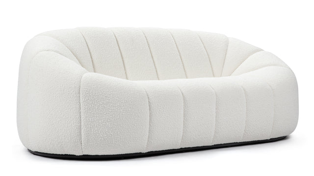 Alpha - Alpha Two Seater Sofa, White Boucle