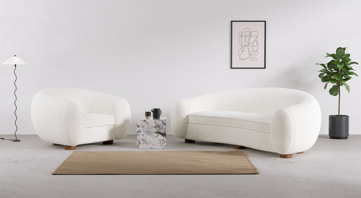 Snow Sofa - Snow Sofa, Snow White Sherpa