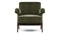 Jeanneret - Jeanneret Lounge Chair, Olive Green Velvet