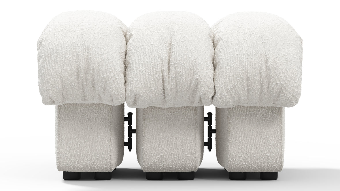 DS 600 - DS 600 Ottoman, White Boucle