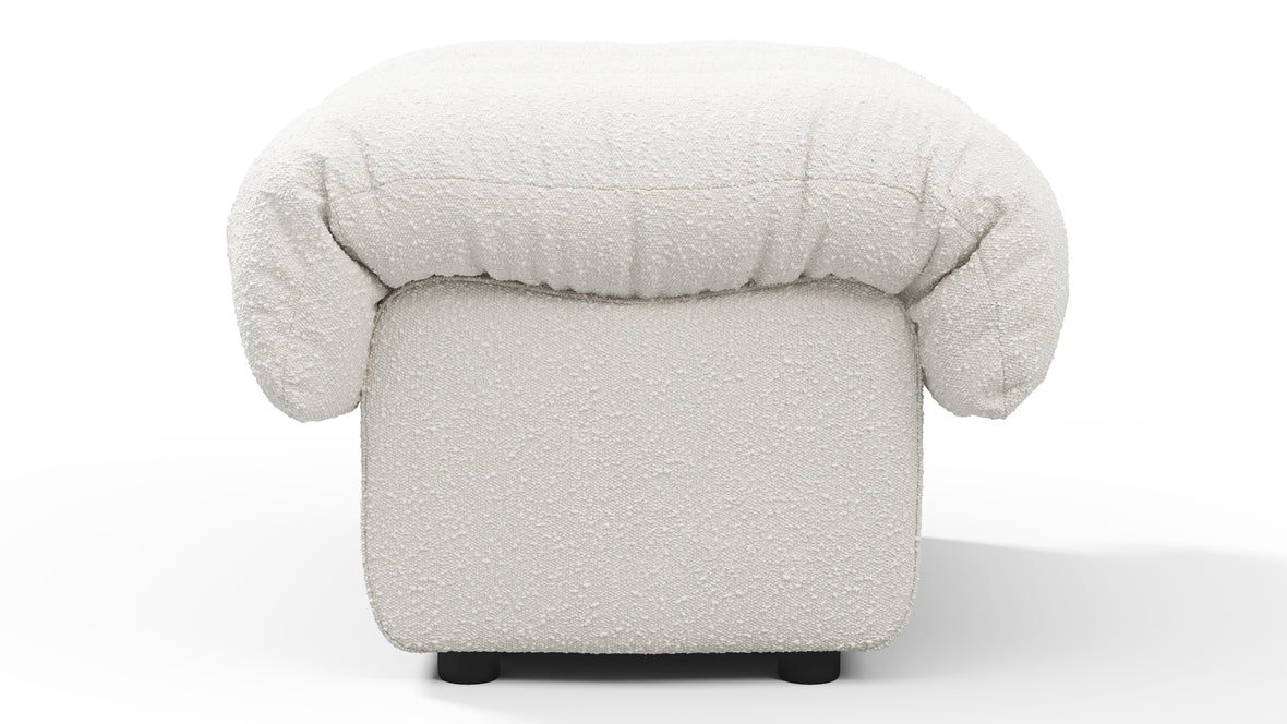 DS 600 - DS 600 Ottoman, White Boucle