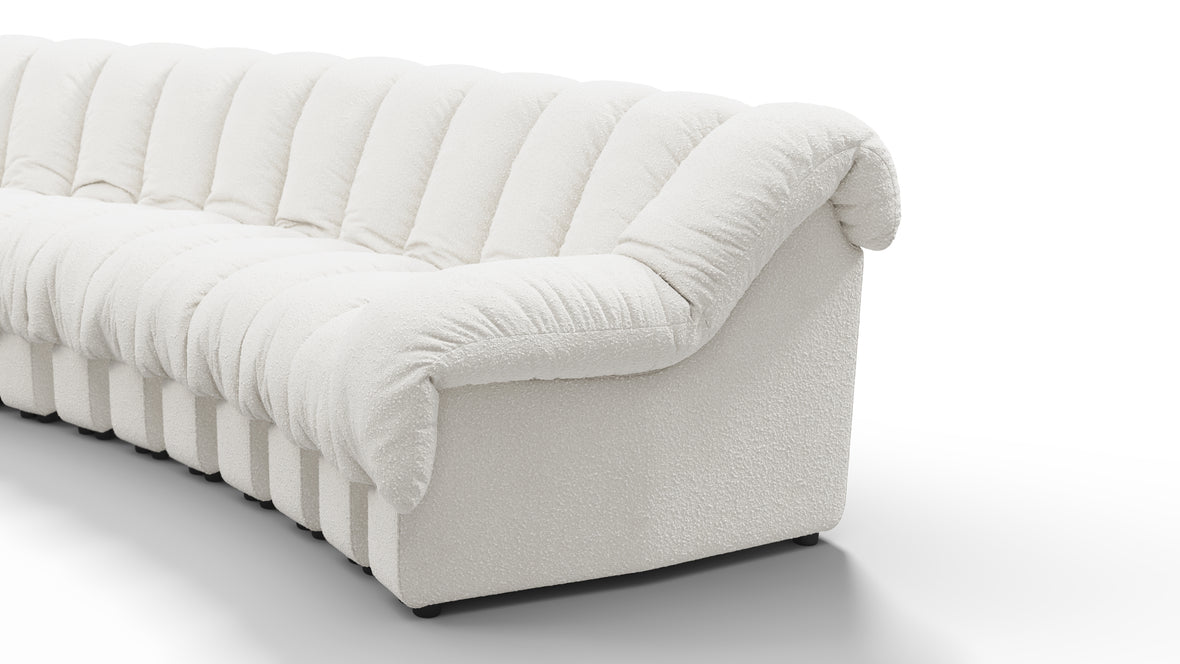 DS 600 - DS 600 Sectional Sofa, Combination 1, Right Arm, White Boucle