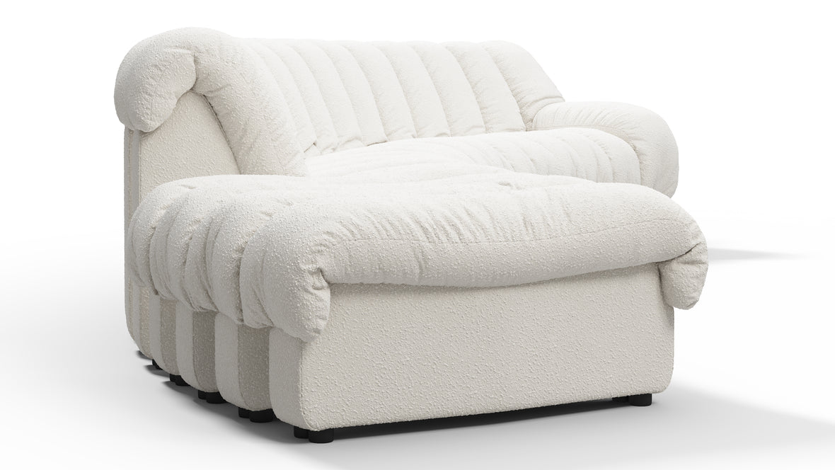 DS 600 - DS 600 Sectional Sofa, Combination 1, Right Arm, White Boucle