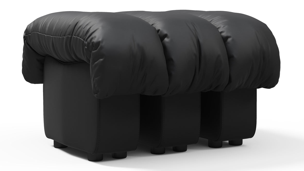 DS 600 - DS 600 Ottoman, Black Vegan Leather