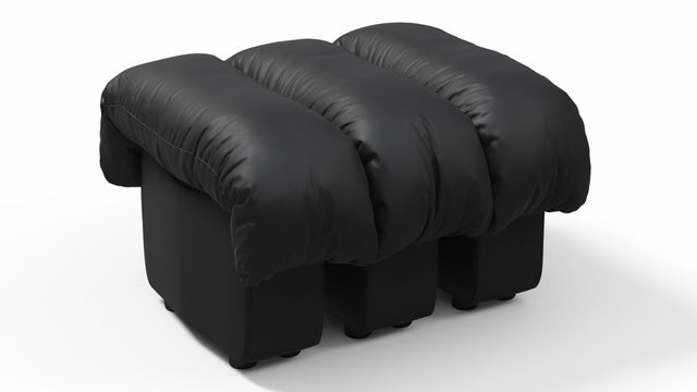 DS 600 - DS 600 Ottoman, Black Vegan Leather