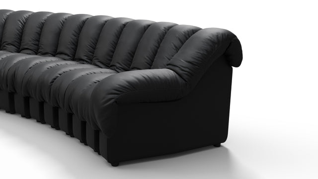 DS 600 - DS 600 Sectional, Combination 1, Right Arm, Black Vegan Leather