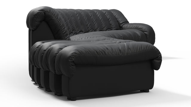 DS 600 - DS 600 Sectional, Combination 1, Right Arm, Black Vegan Leather