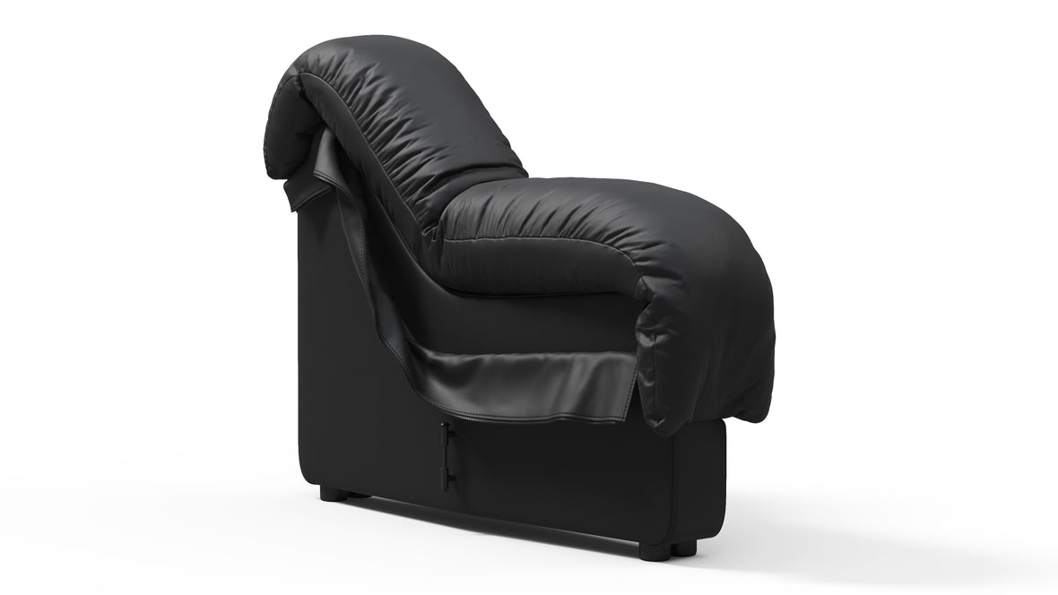 DS 600 - DS 600 Right End Module, Armrest, Black Vegan Leather