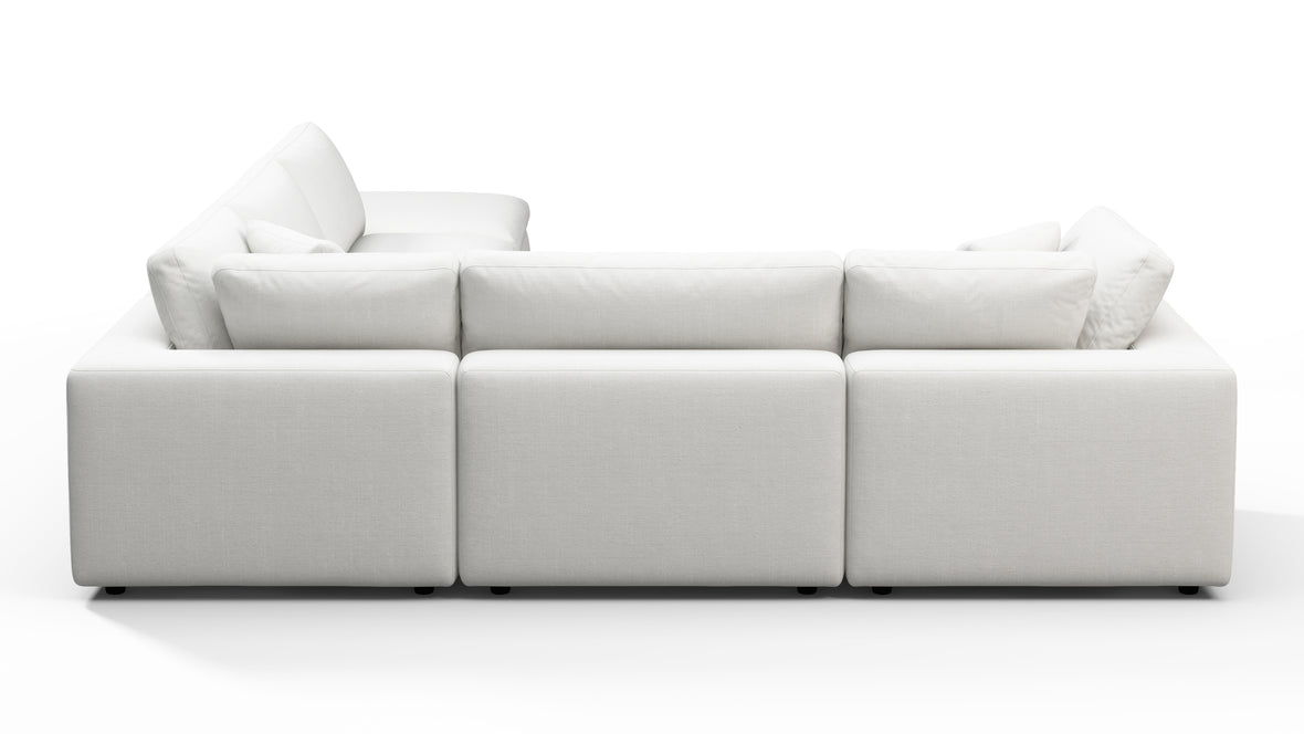 Sky - Sky Sectional Sofa, Five Seater, Left Corner, White Linen