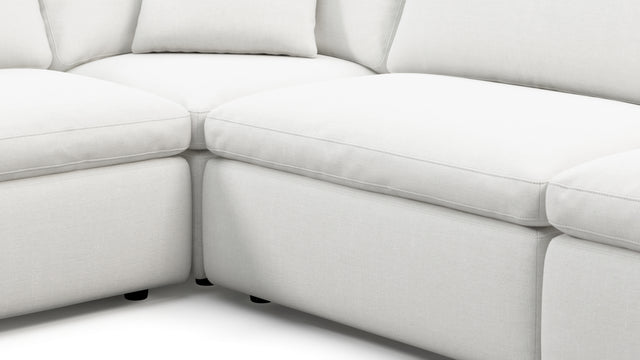 Sky - Sky Sectional Sofa, Eight Seater, White Linen