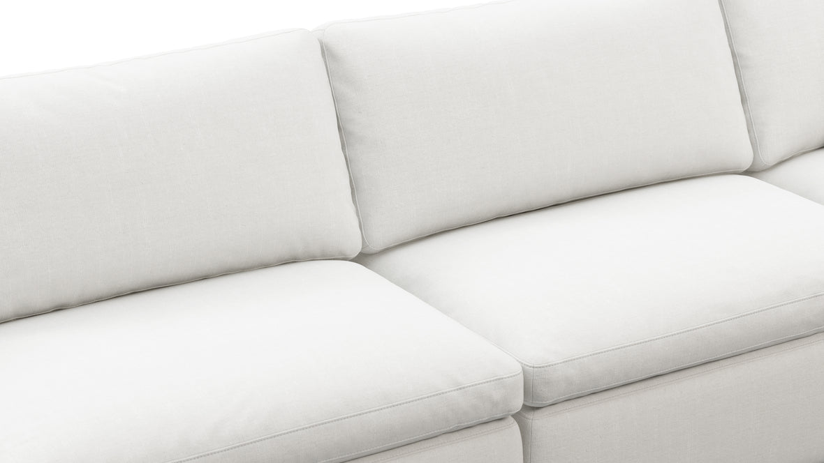 Sky - Sky Sectional Sofa, Eight Seater, White Linen