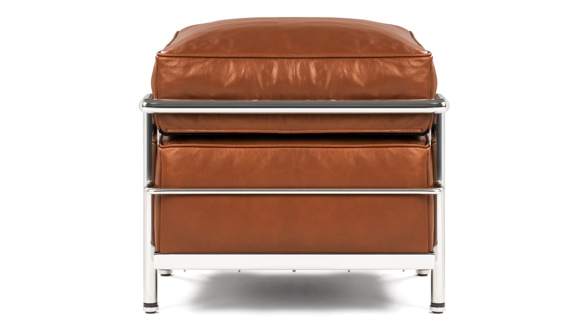 Corbusier - Corbusier Petit Modele Ottoman, Tan Premium Leather