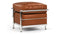 Corbusier - Corbusier Petit Modele Ottoman, Tan Premium Leather