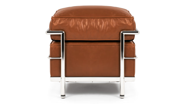 Corbusier - Corbusier Petit Modele Ottoman, Tan Premium Leather