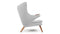Big Bear - Big Bear Lounge Chair, Light Gray Wool and Walnut