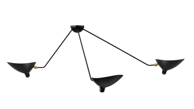 Mouille - Mouille Spider Ceiling Light, Three Arms, Black