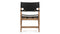 Spanish - Spanish Side Chair, Deep Black Vegan Leather and Walnut Stain