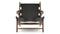 Hendrik - Hendrik Chair, Deep Black Vegan Leather and Walnut