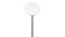 Glo Ball - Glo Ball Floor Lamp, Frosted Glass, Black