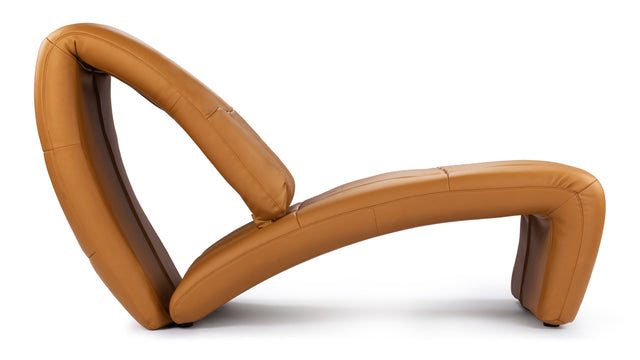 Etienne - Etienne Lounge Chair, Tan Vegan Leather