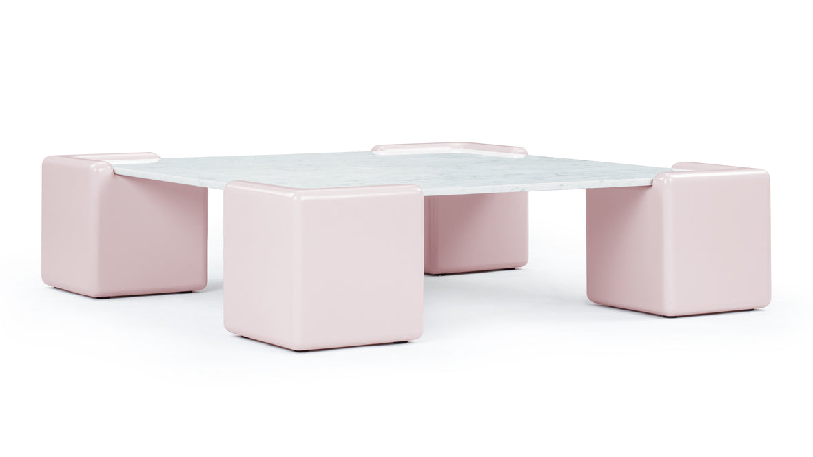 Tavolo Morbido - Tavolo Morbido Coffee Table, White Marble and Pink