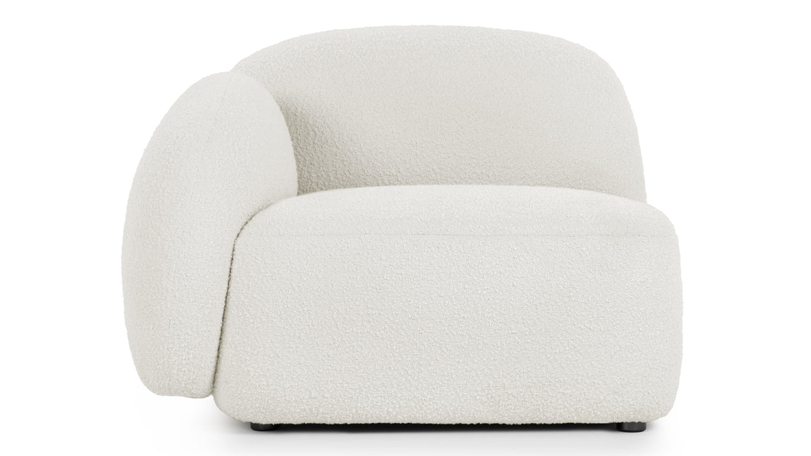 Sundae Lounges - Sundae Lounges Sofa Module, Armrest, Left, White Boucle