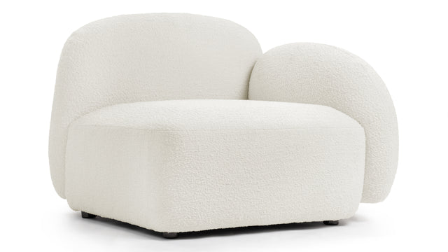 Gigi - Gigi Sofa Module, Armrest, Right, White Boucle