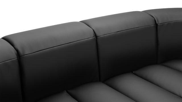 Seb - Seb Two Seater Sofa, Black Vegan Leather