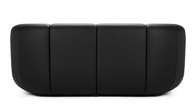 Seb - Seb Two Seater Sofa, Black Vegan Leather