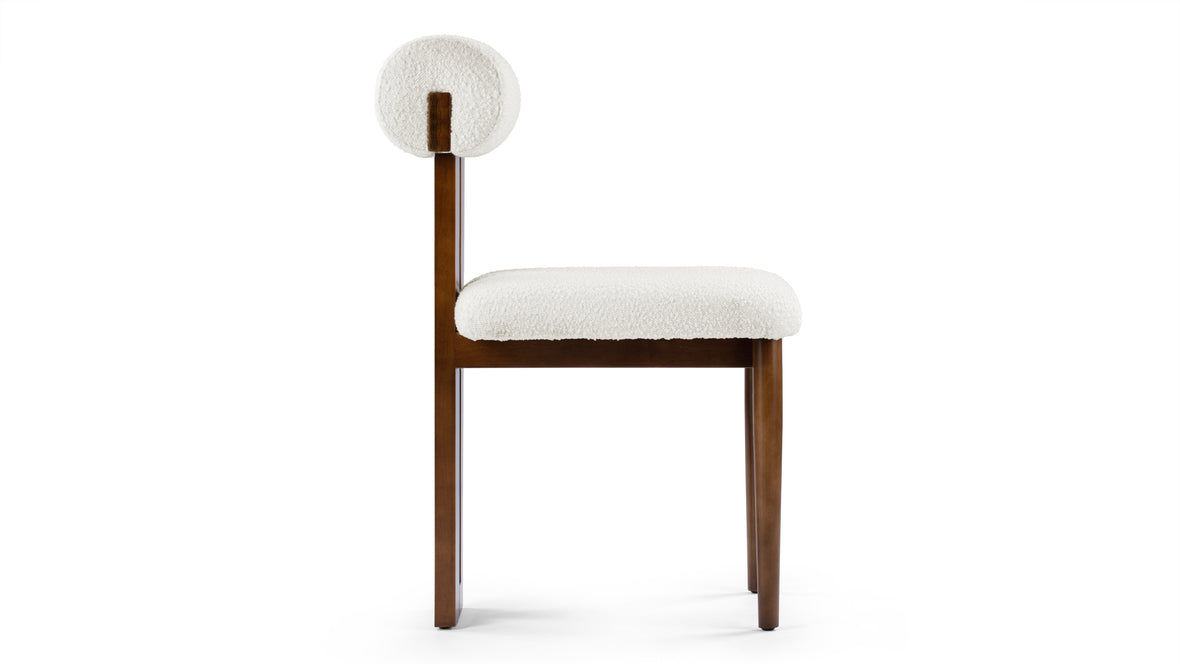 Hippo - Hippo Dining Chair, White Boucle