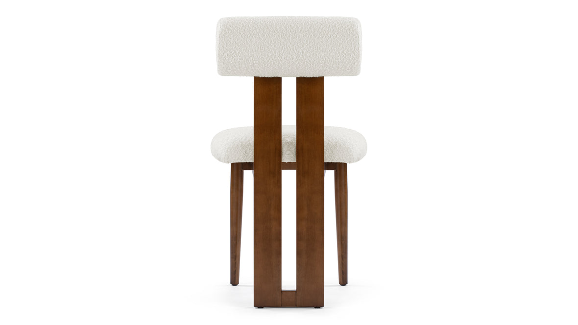 Hippo - Hippo Dining Chair, White Boucle