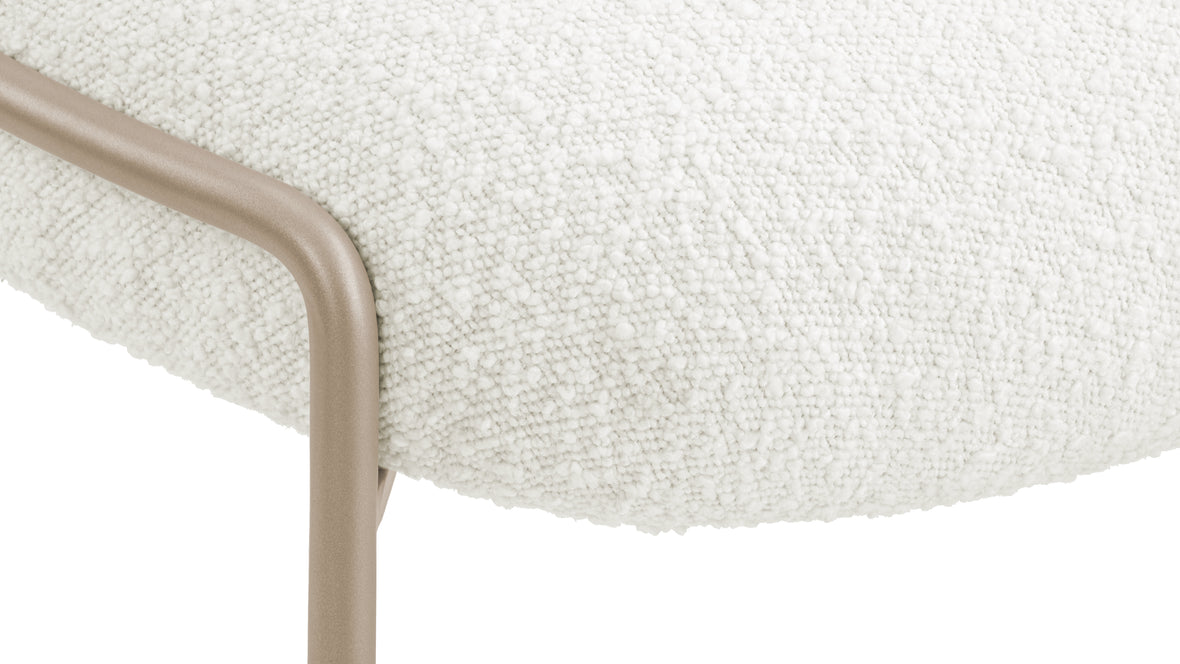 Arielle - Arielle Side Chair, White Boucle