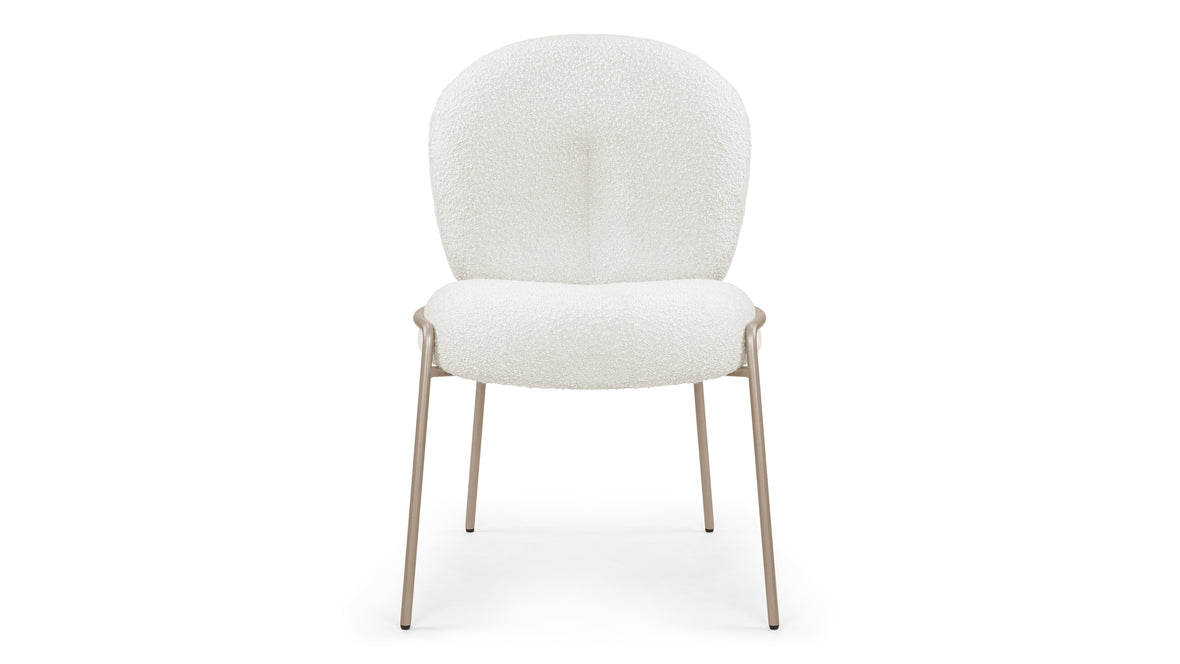 Arielle - Arielle Side Chair, White Boucle